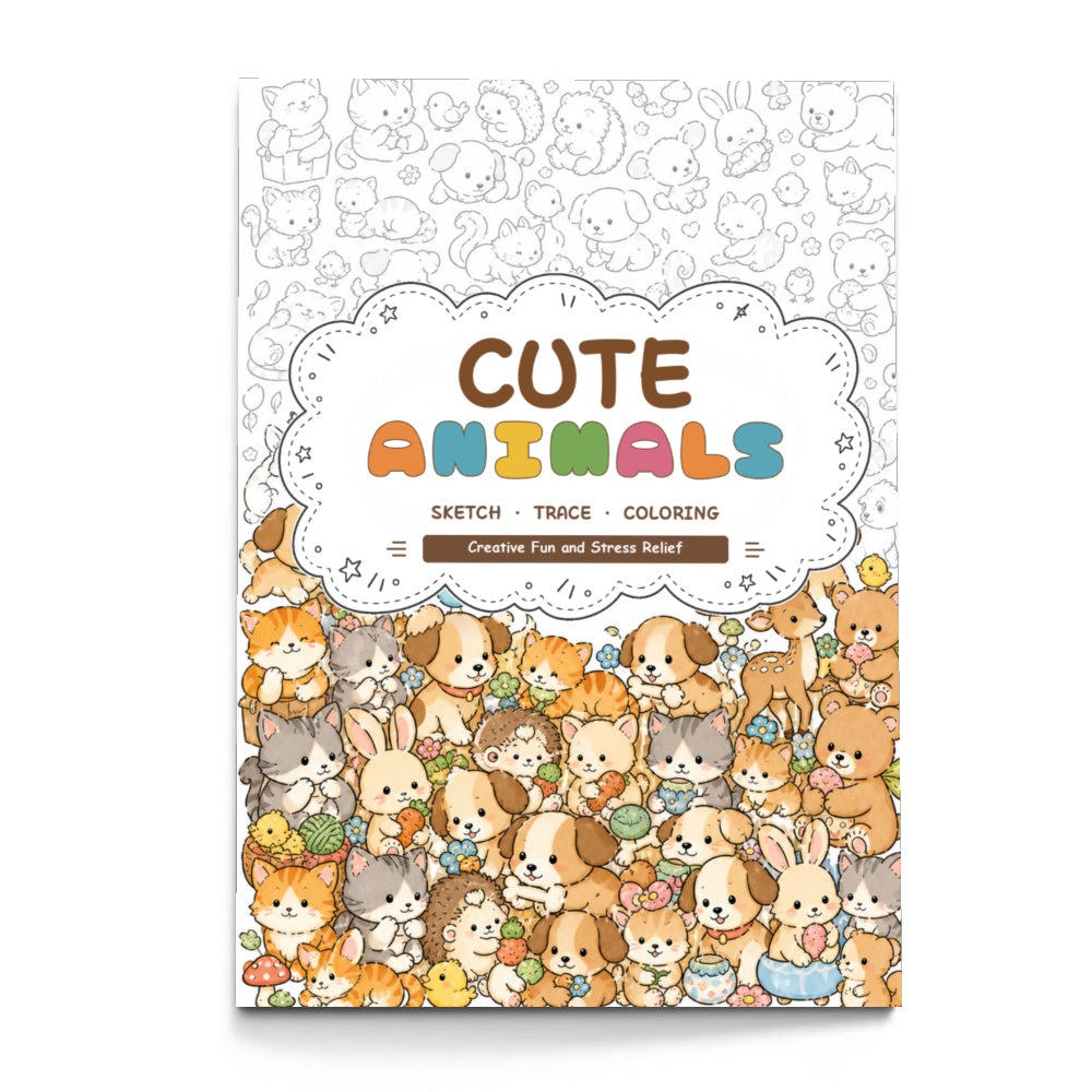 Cats, Dogs and Small Animals Line Art Coloring Book physical printed book product image 4, ISBN 9798904669379