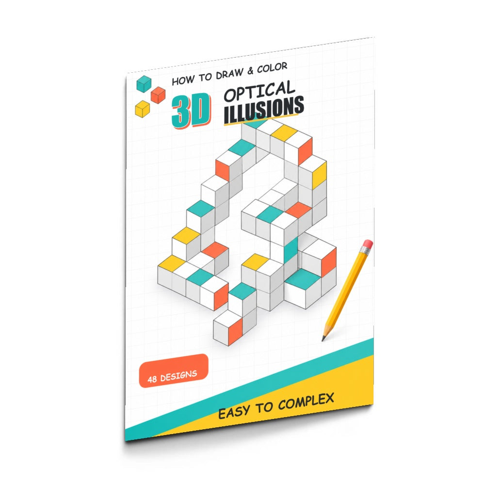 Optical Illusions and 3D Shapes Coloring Book physical printed book product image 5, ISBN 9798904669270