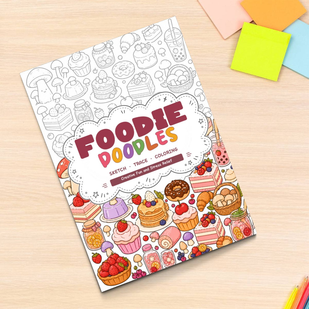 Mushrooms, Desserts and Food Line Art Coloring Book physical printed book product image 6, ISBN 9798904669362