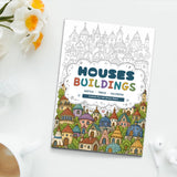 Houses and Buildings Line Art Coloring Book physical printed book product image 7, ISBN 9798904669331