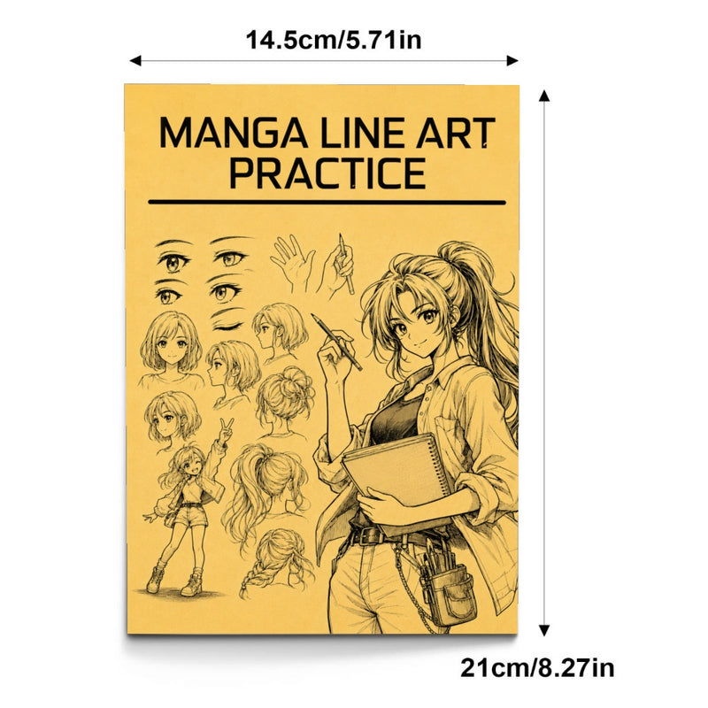 Manga Line Art Practice Workbook physical printed book product image 1, ISBN 9798904668082