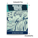 Handsome Boy Character Features and Figure Drawing Practice Workbook physical printed book product image 1, ISBN 9798904668112