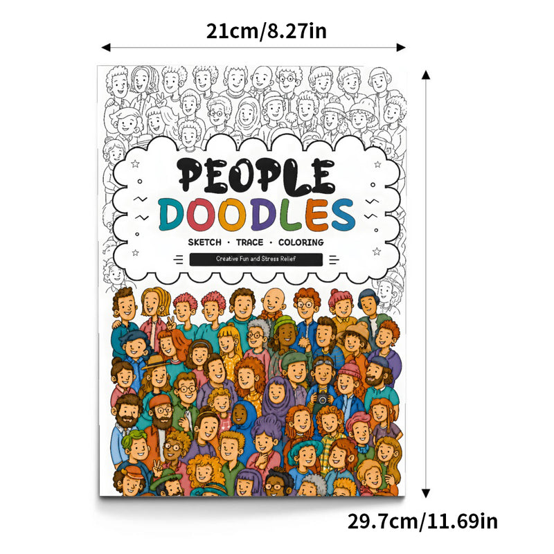 Fun Character Doodle Line Art Coloring Book physical printed book product image 1, ISBN 9798904669386