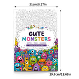 Cute Little Monsters Line Art Coloring Book physical printed book product image 1, ISBN 9798904669317