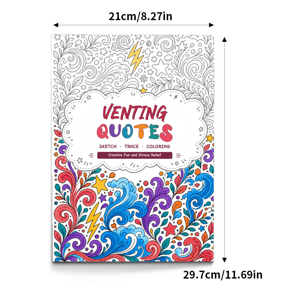 Expressive Phrase Theme Line Art Coloring Book physical printed book product image 1, ISBN 9798904669300