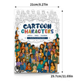 Cartoon Characters Line Art Coloring Book physical printed book product image 1, ISBN 9798904669324