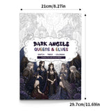 Dark Angel, Queen and Elf Line Art Coloring Book physical printed book product image 1, ISBN 9798904669263