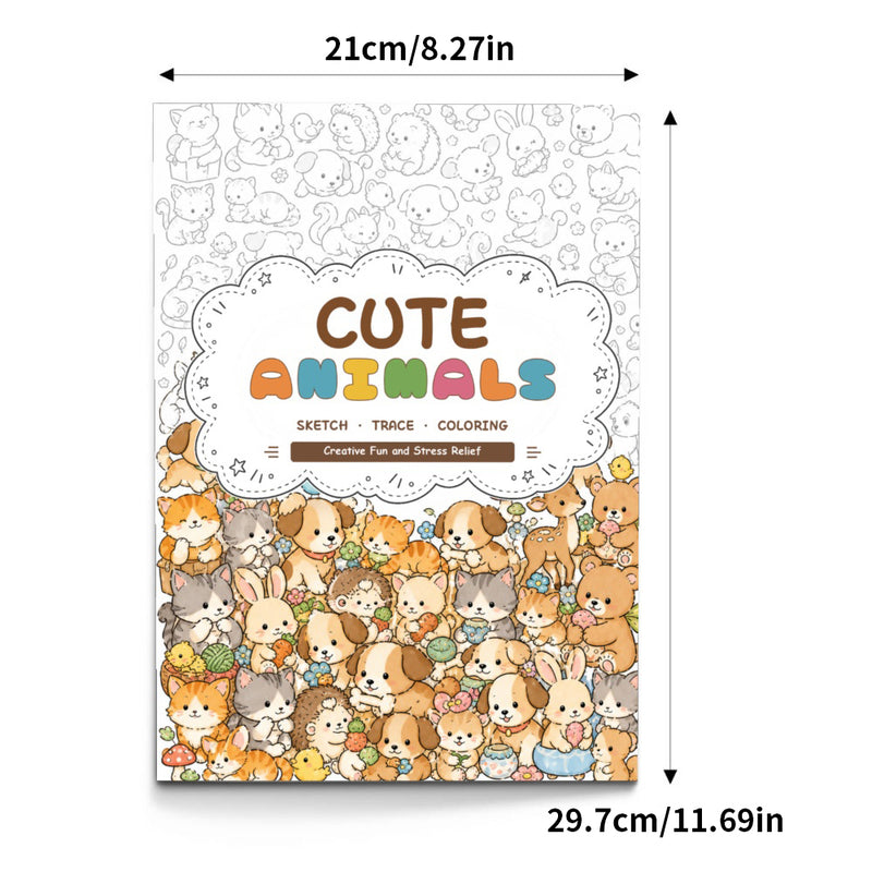 Cats, Dogs and Small Animals Line Art Coloring Book physical printed book product image 1, ISBN 9798904669379