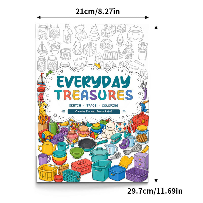 Jars, Toys and Everyday Objects Line Art Coloring Book physical printed book product image 1, ISBN 9798904669294