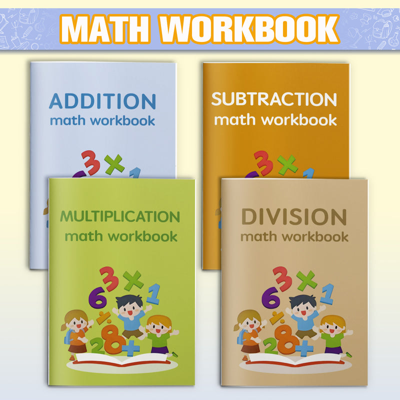 Four Operations Workbook Set for Kids cover