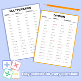 Four Operations Workbook Set for Kids product image 5 showing printed book details for screen-free reading and learning