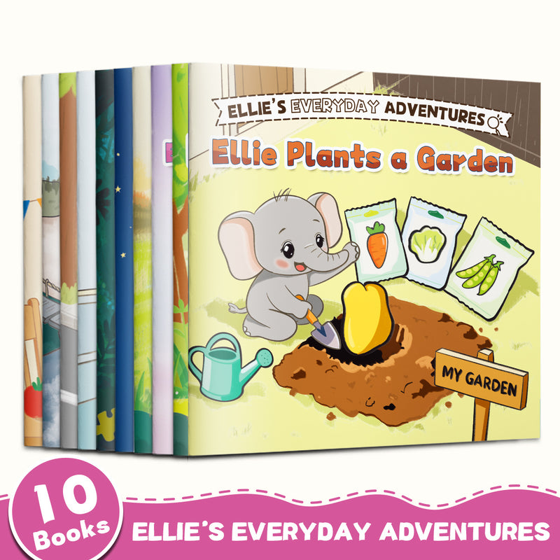 Little Ellie Themed Storybook Set, 10-Book Children’s Picture Book Collection About Good Habits, Feelings, Kindness, and Everyday Learning