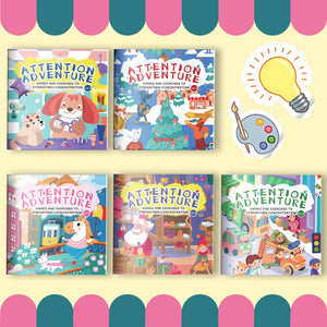 Interactive Practice Books for Kids: Learning Object Recognition and Problem-Solving in Various Settings Series Set style8