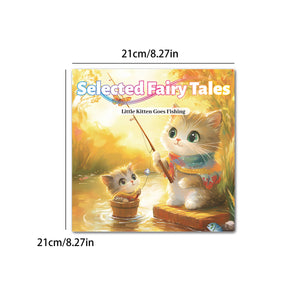 Children's Little Kitten Goes Fishing picture story book for family reading