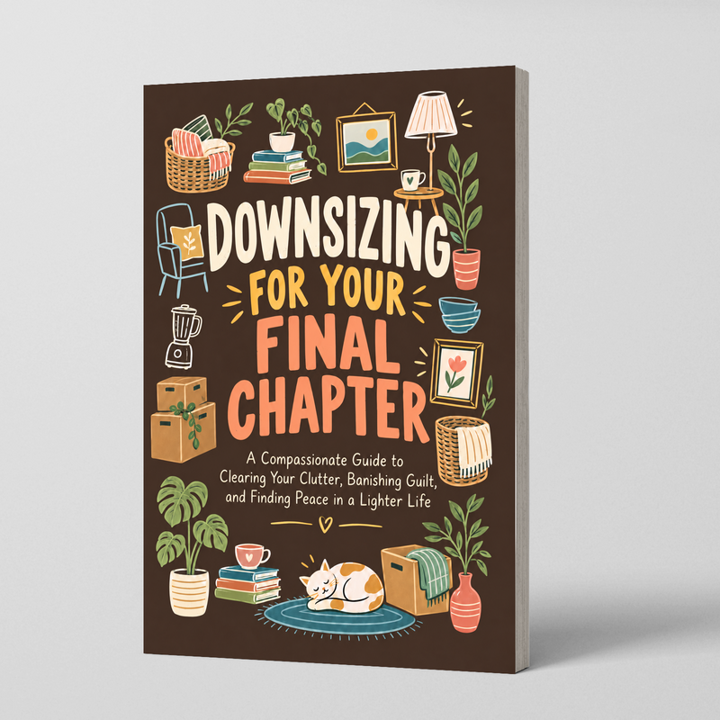 Downsizing for Your Final Chapter: Clear Clutter, Release Guilt & Embrace a Lighter, Peaceful Life - front cover