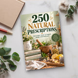 250 Natural Prescriptions - paperback on a desk
