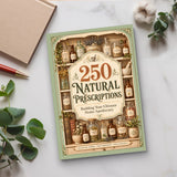 250 Natural Prescriptions - paperback on a desk