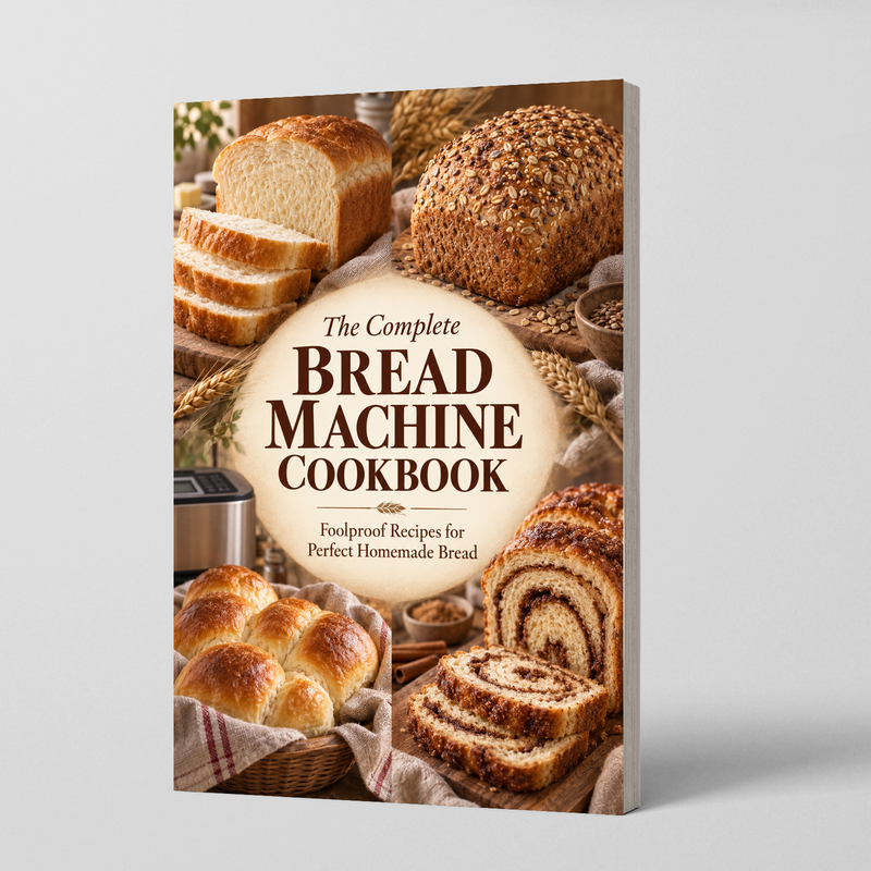 The Complete Bread Machine Cookbook: Homemade Bread Recipes - front cover
