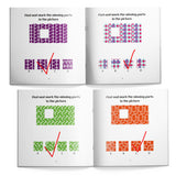 Kids puzzle set with shape matching and pattern games