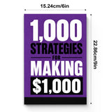 1,000 Strategies for Making $1,000 - cover and dimensions
