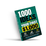 1,000 Ideas for Your First $1,000 - angled paperback cover