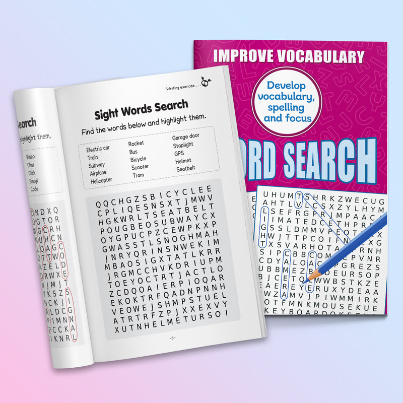 WORD SEARCH: Improve Vocabulary, Spelling, and Focus – Fun Word Puzzles for Kids