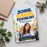 School Survival Psychology - paperback on a desk