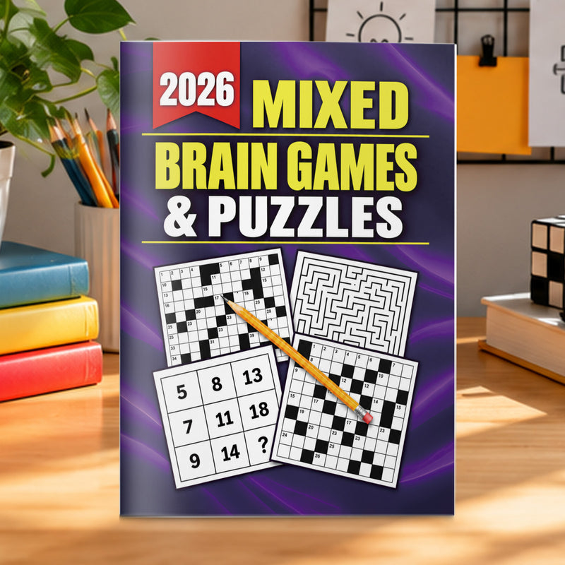 2026 Mixed Brain Games & Puzzles - front cover