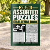 2026 Assorted Puzzles Challenge Book - front cover
