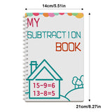 Kids subtraction practice book with simple equations