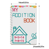 Kids addition practice book with simple equations
