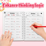 Printed division workbook for number understanding