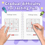 Super Sudoku Workbook: Number Logic Puzzles for Kids product image 10 showing printed book details for screen-free reading and learning