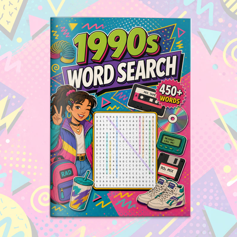 1990s Word Search Mix Tape - front cover