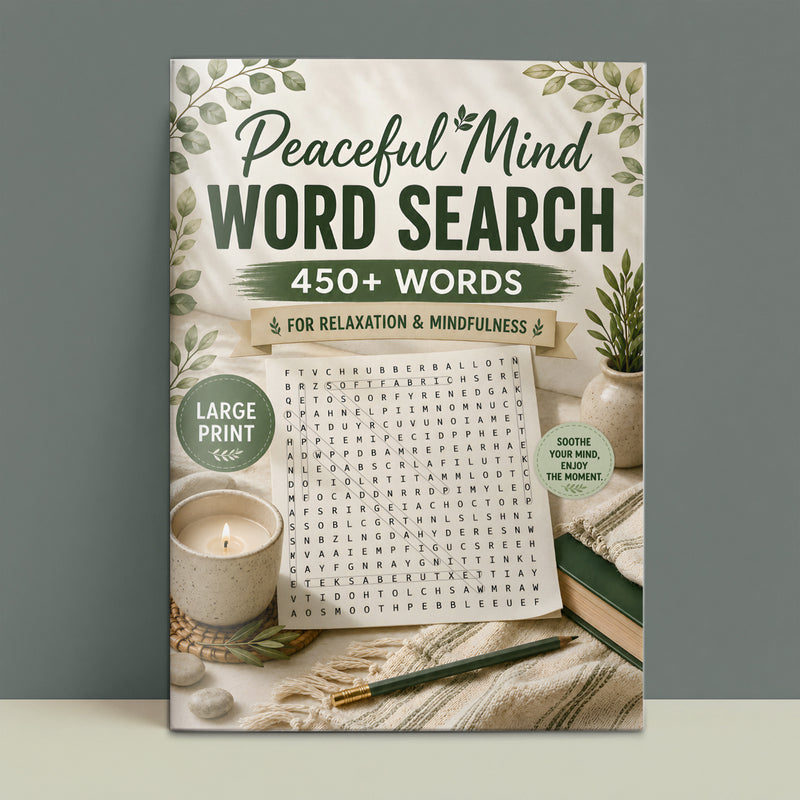 Peaceful Mind Word Search - front cover