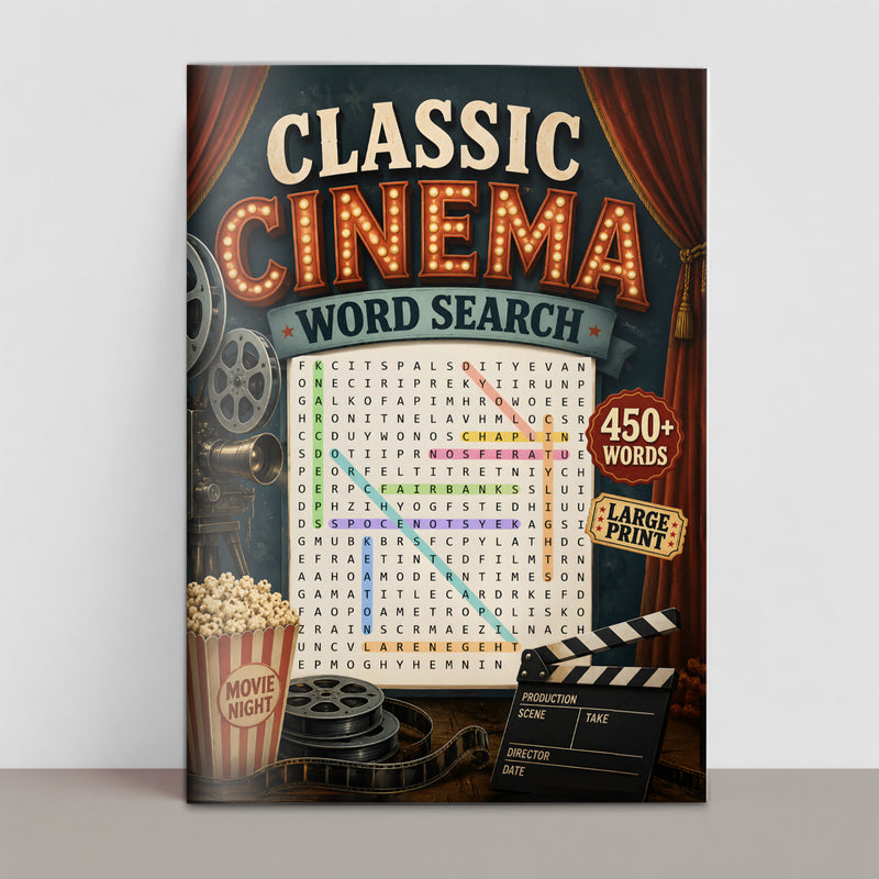 Classic Cinema Word Search - front cover