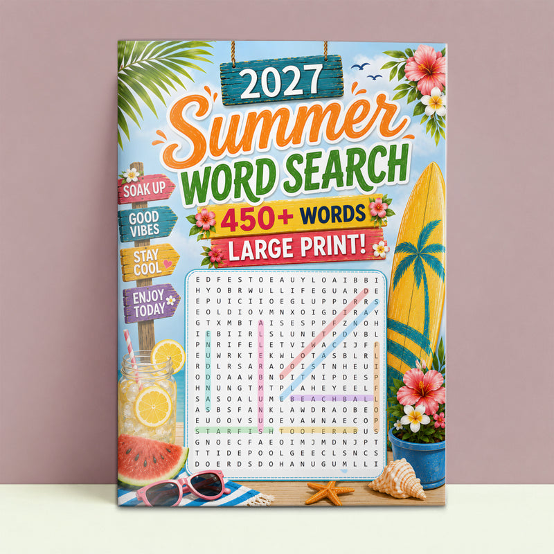 2027 Good Vibes Word Search - front cover