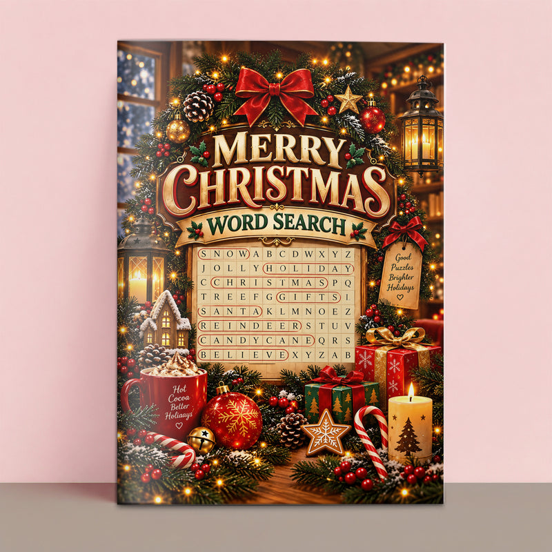 Merry Christmas Word Search - front cover