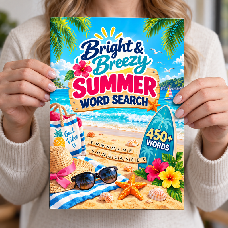 Bright & Breezy Summer Word Search - front cover