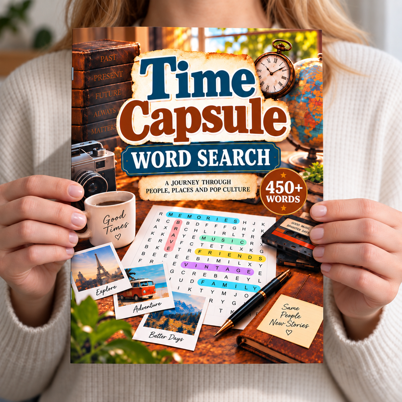 Time Capsule Word Search - front cover