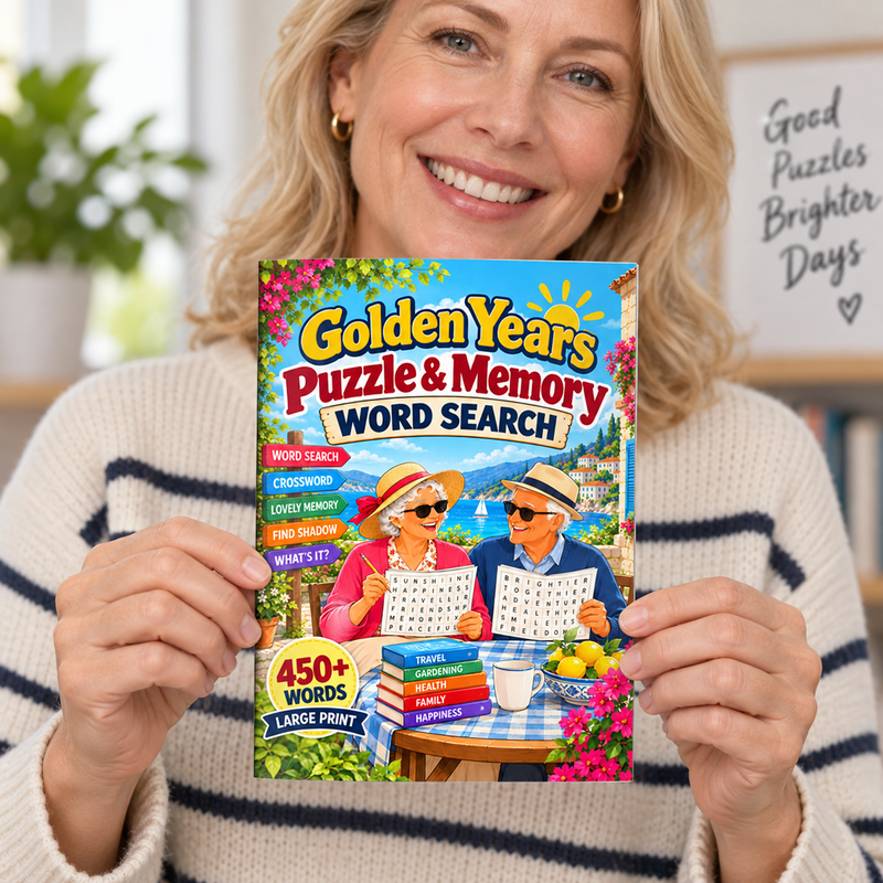 Golden Years Puzzle & Memory Word Search - front cover