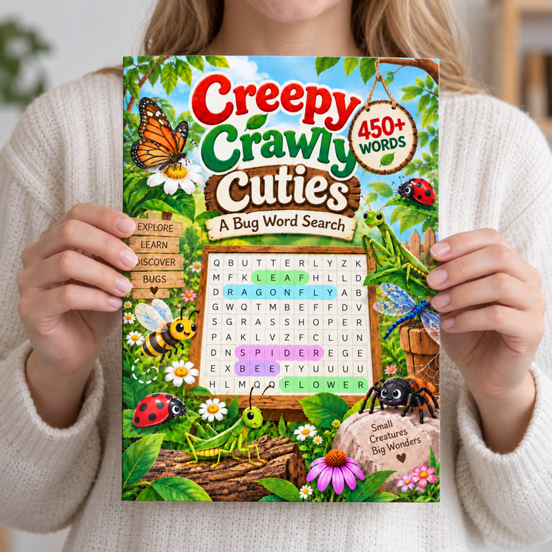 Creepy Crawly Cuties: A Bug Word Search - front cover