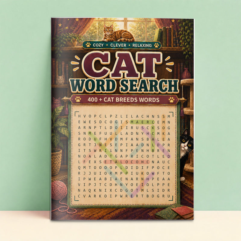 Cat Word Search printed book product image 1, ISBN 9798907000568