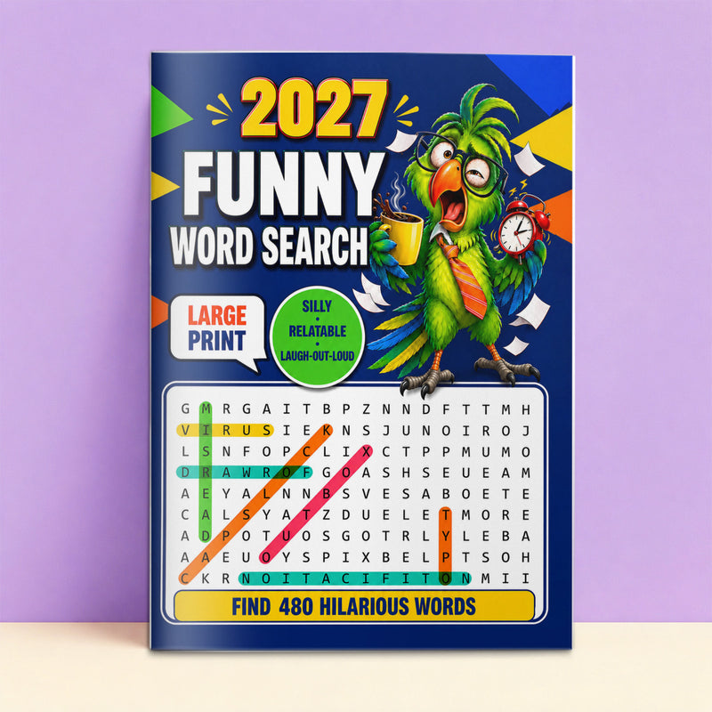 2027 Funny Word Search printed book product image 1, ISBN 9798907000582