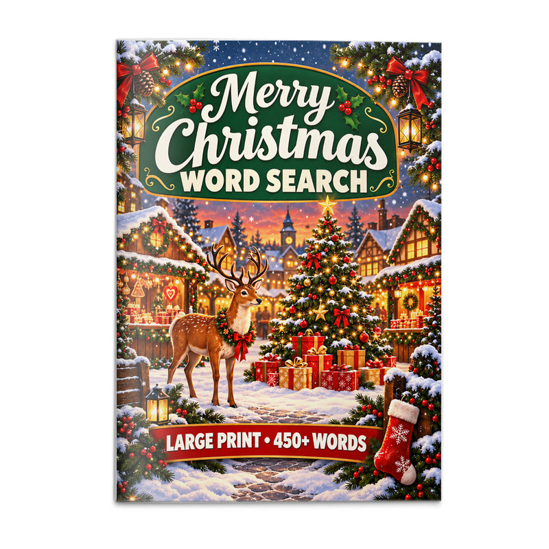 Merry Christmas Word Search - front cover