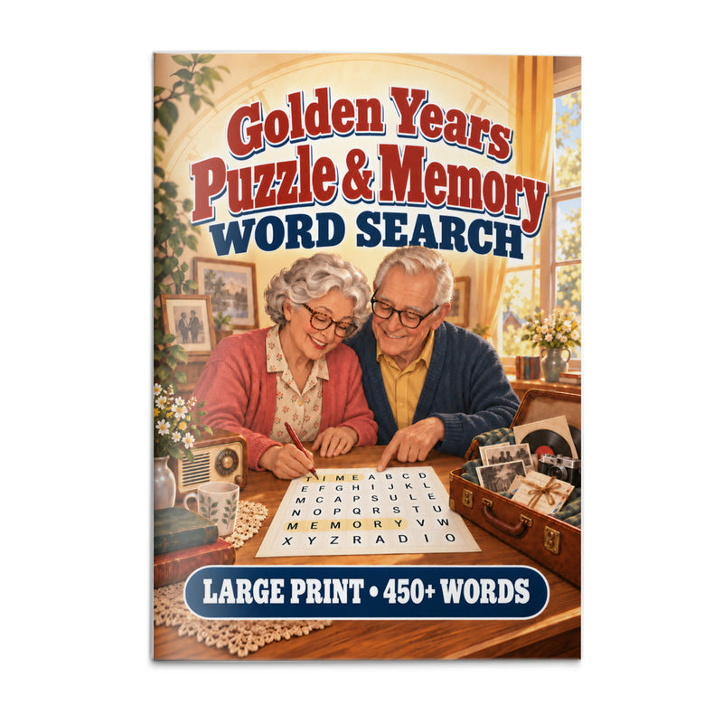 Golden Years Puzzle & Memory Word Search - front cover